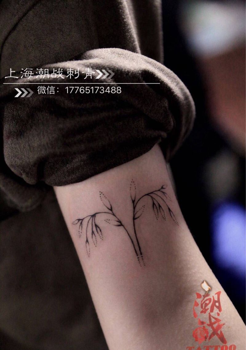 清新纹身图片_成品手臂清新植物动物静物纹身图案