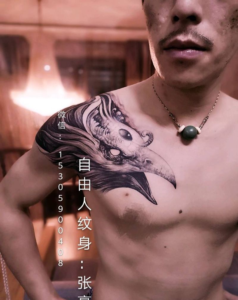 未完待续纹身图片_肩部纹身图案