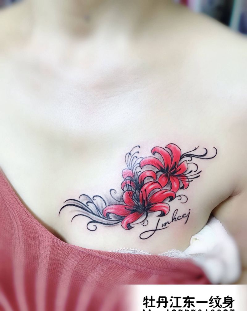 彼岸花纹身图片