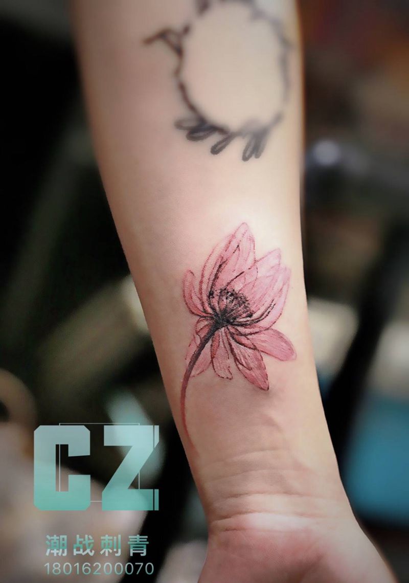 花花世界纹身图片_手部水彩纹身图案