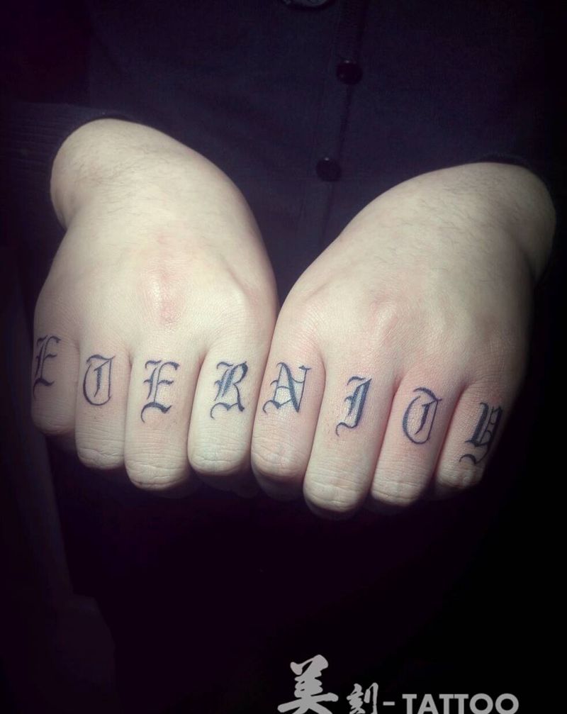 哥特字，纹身图片