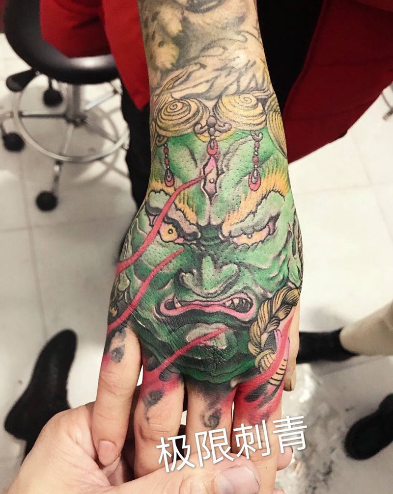 不动明王纹身图片