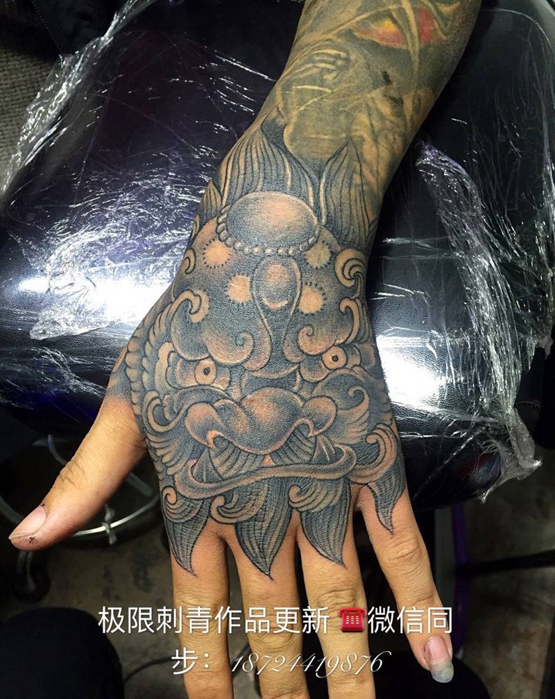 唐狮纹身纹身图片