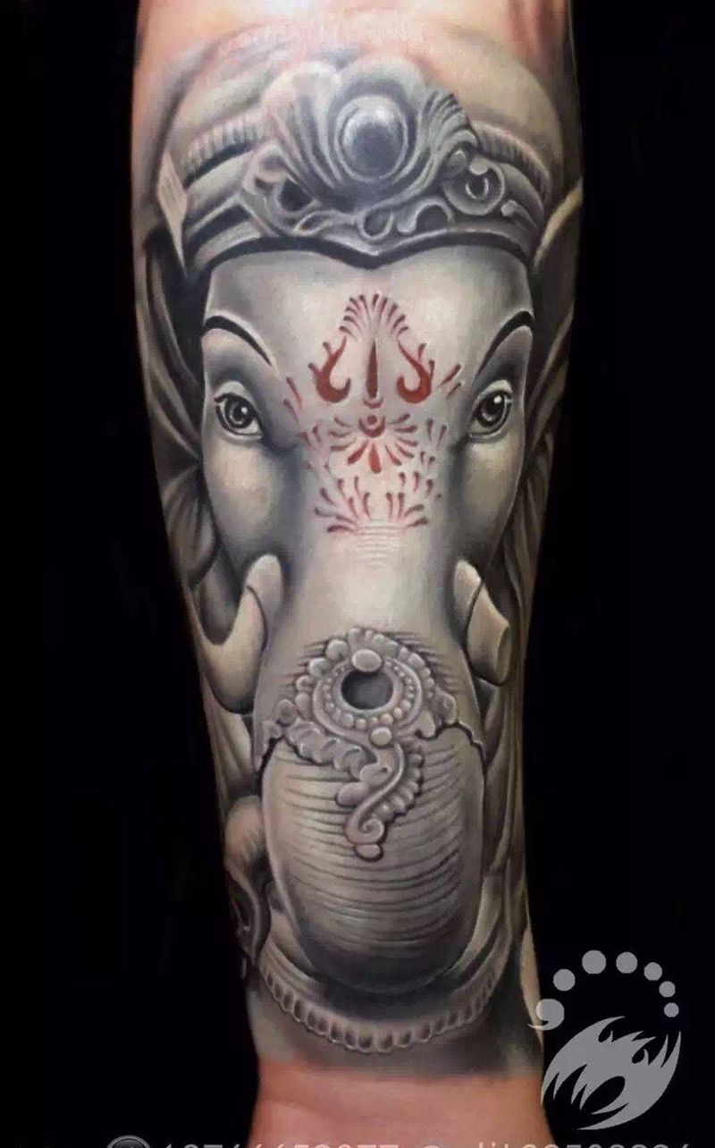 Tattoo by 阿开.纹身图片_成品手部手臂欧美写实肖像动物静物宗教原创纹身图案