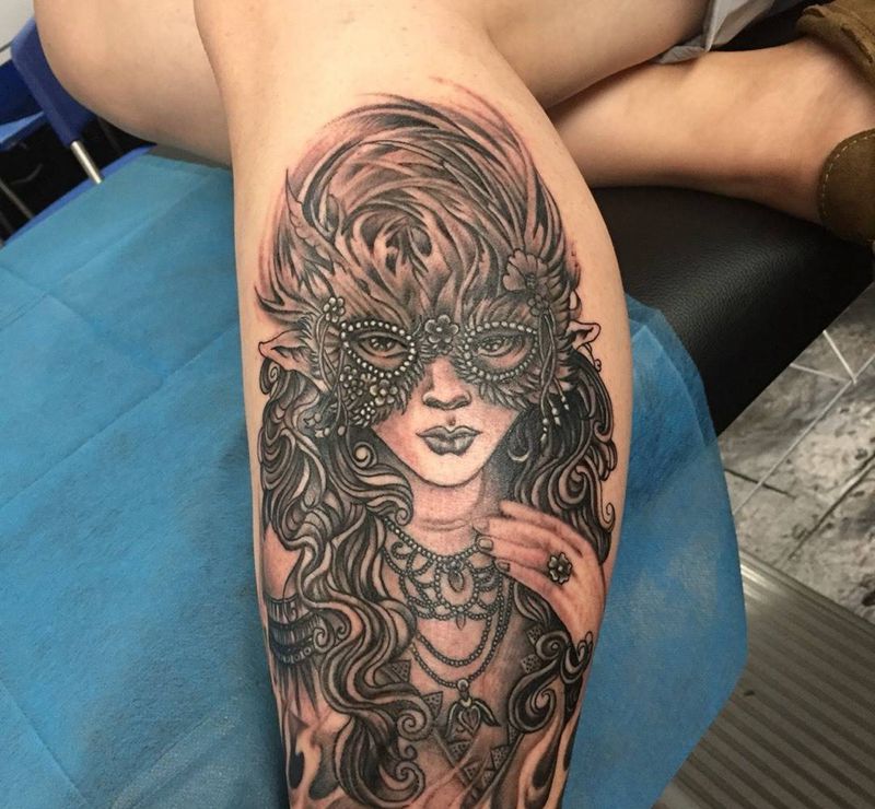 欧美美女纹身图片