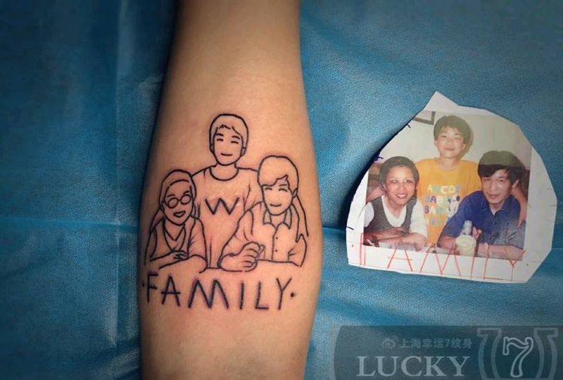 相片简笔|幸运7纹身纹身图片_手臂图腾纹身图案