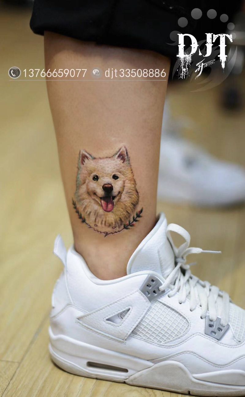 by 首席 阿开. 家有萌犬纹身图片_成品手部脚部胸部腹部肩部颈部腰部背部腿部纹身图案