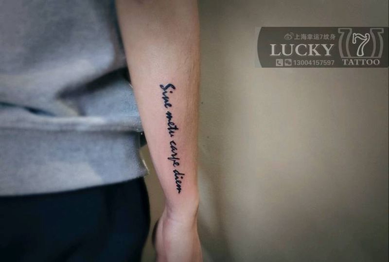 小字母|图腾|幸运7纹身纹身图片_手臂图腾字母纹身图案