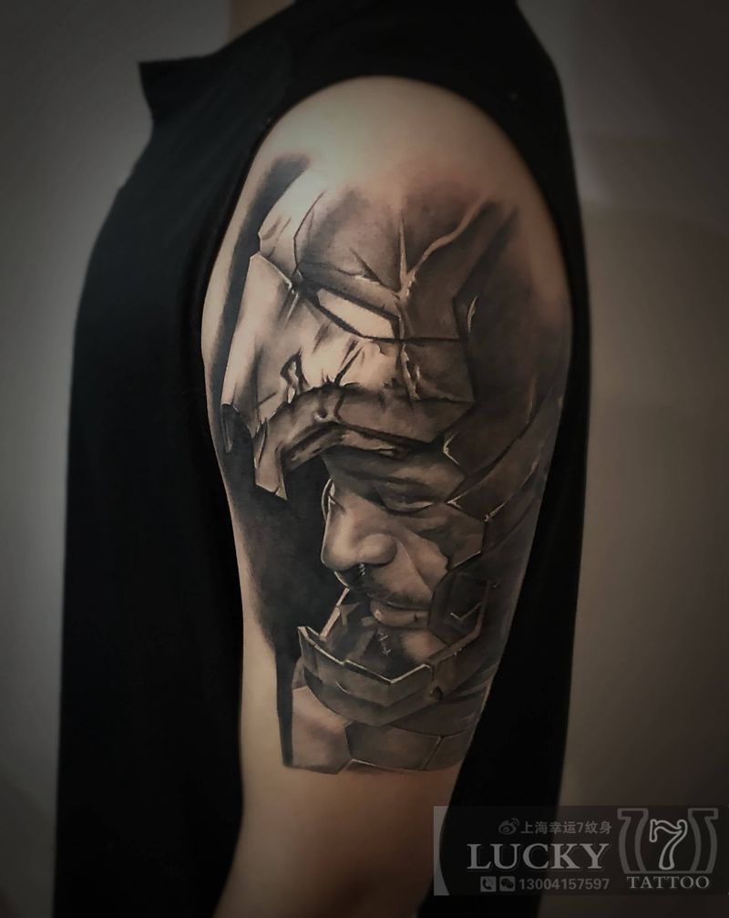 钢铁侠|幸运7纹身纹身图片_手臂欧美写实纹身图案