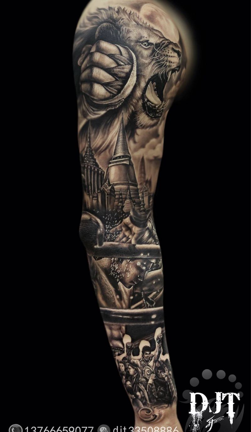 by 首席 阿开.纹身图片_欧美写实肖像人物原创静物宗教手臂成品国画纹身图案