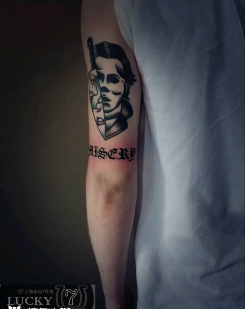 哥特|字母|幸运7纹身纹身图片_手臂字符图腾成品纹身图案