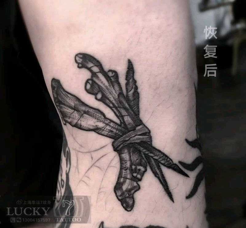 暗黑骨钉|幸运7纹身纹身图片_腿部暗黑恢复后纹身图案