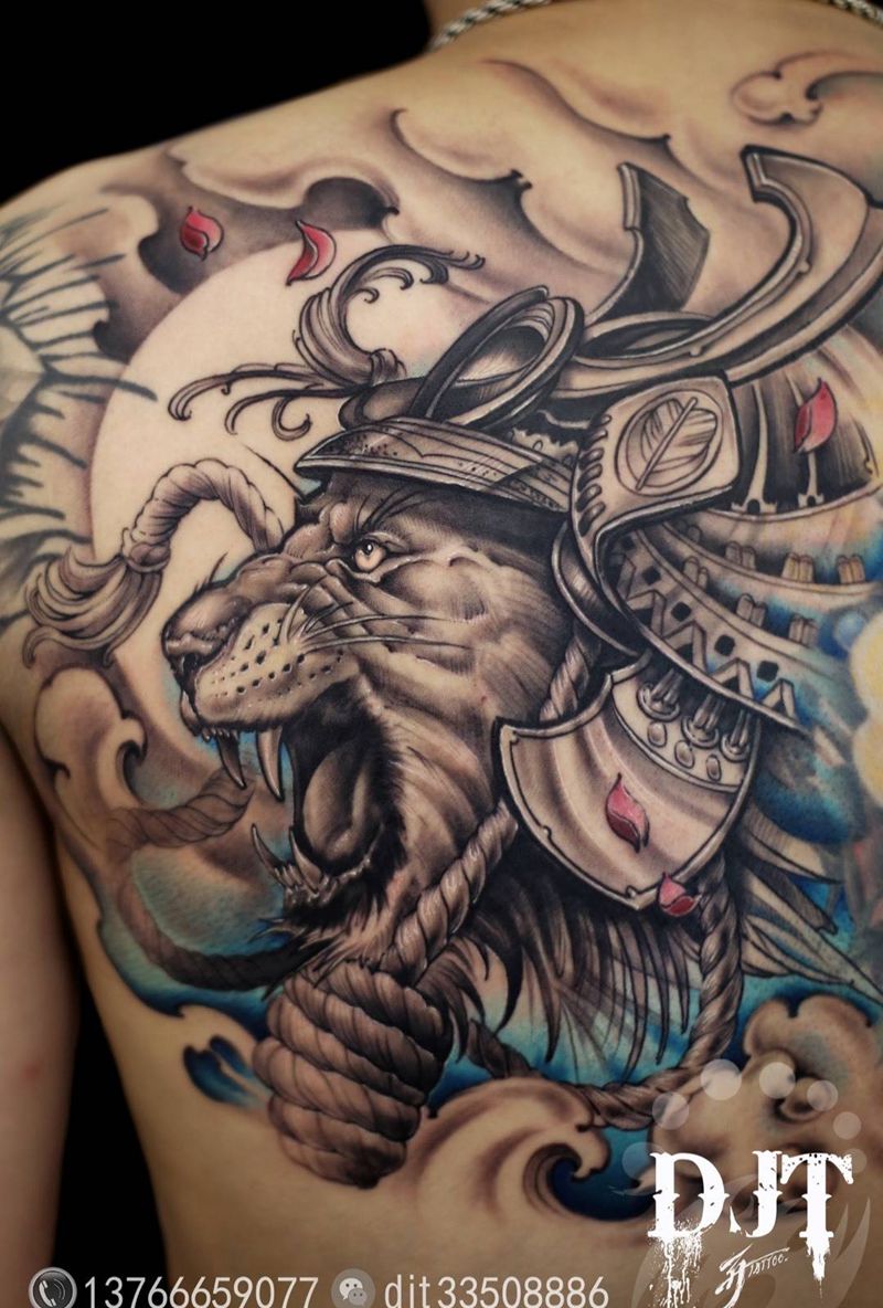 虎头武士by阿开纹身图片