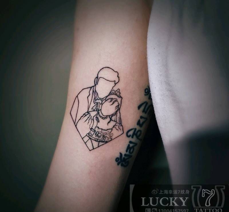 相片简笔设计|幸运7纹身纹身图片_手臂图腾纹身图案