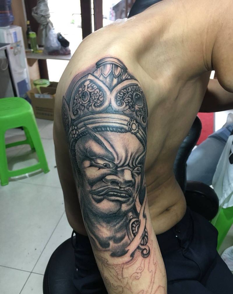 七分袖纹身图片