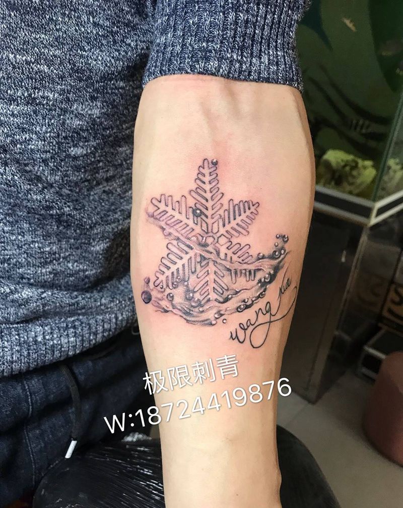 雪花纹身图片