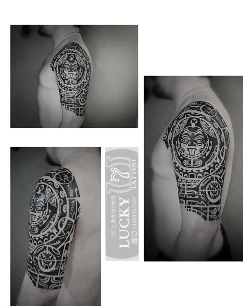 毛利图腾|幸运7纹身纹身图片_手臂图腾纹身图案
