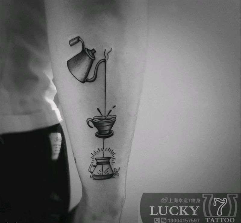 咖啡|幸运7纹身纹身图片_手臂纹身图案