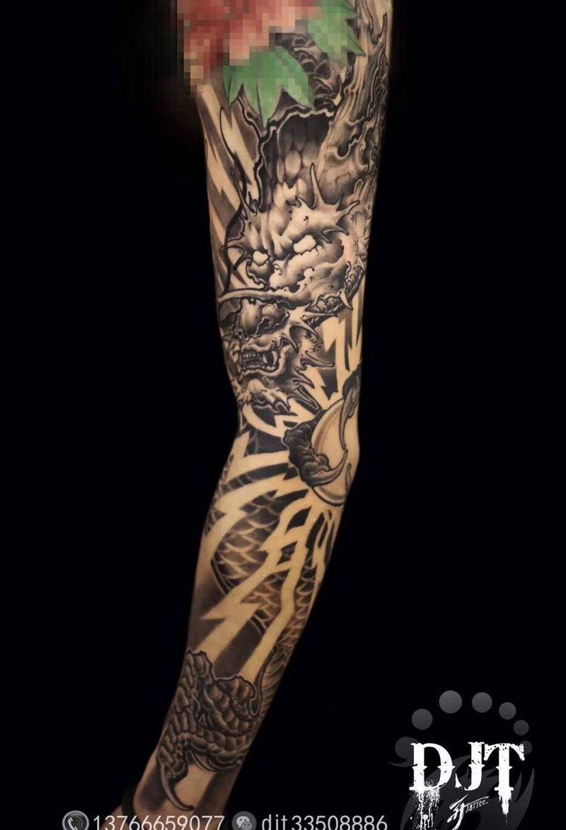 牡丹江纹身图片_成品手部手臂传统习俗鬼神动物原创字符纹身图案