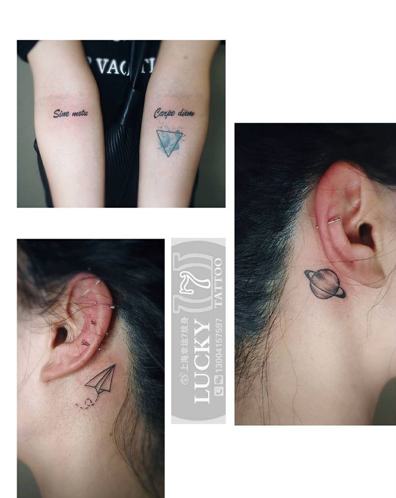 清新小图腾|小字母|幸运7纹身纹身图片_图腾小清新纹身图案