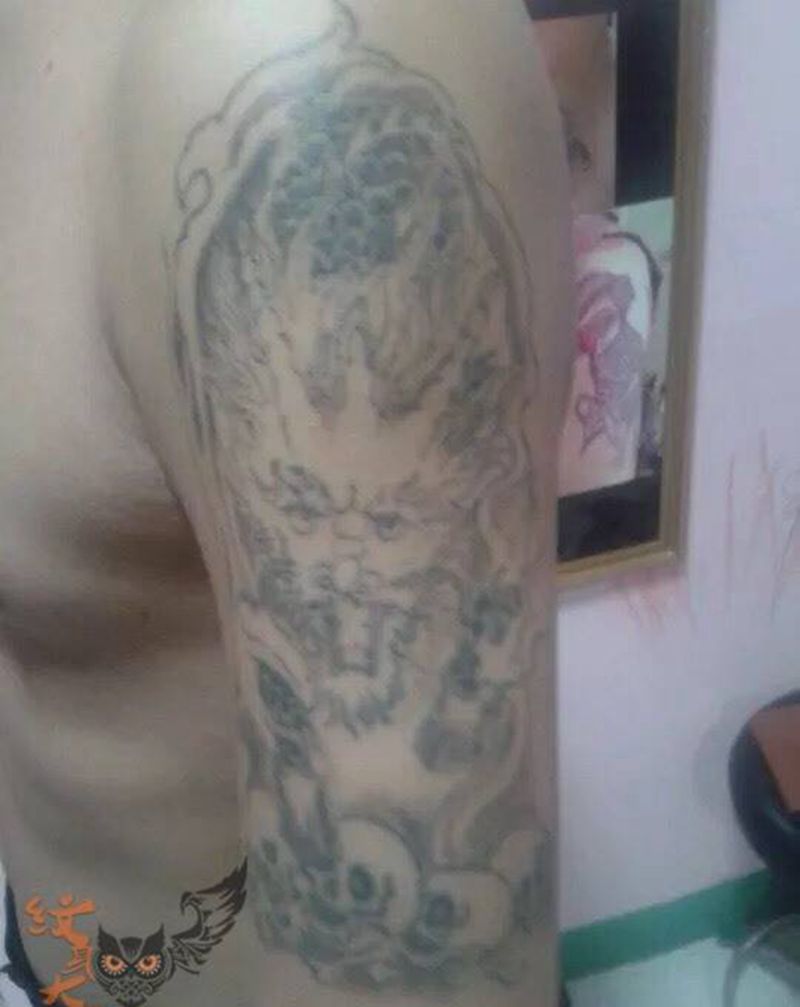 洗纹身对比纹身图片_成品手臂纹身图案