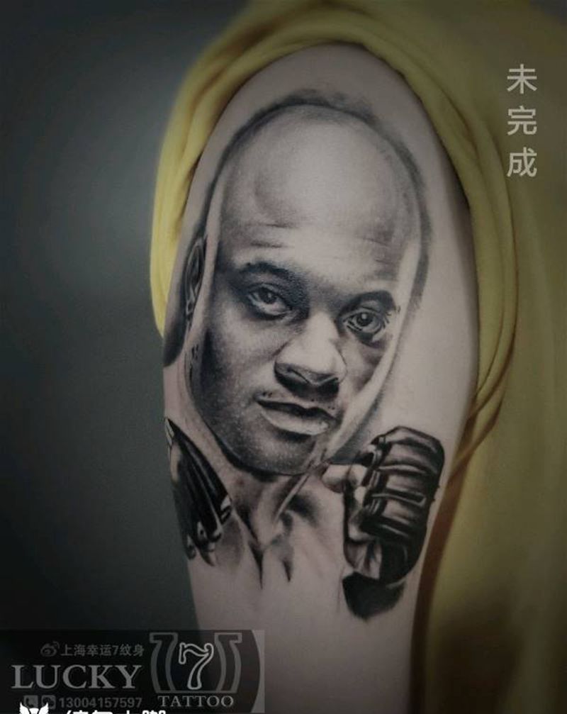 写实肖像|幸运7纹身纹身图片_手臂欧美写实未完成纹身图案