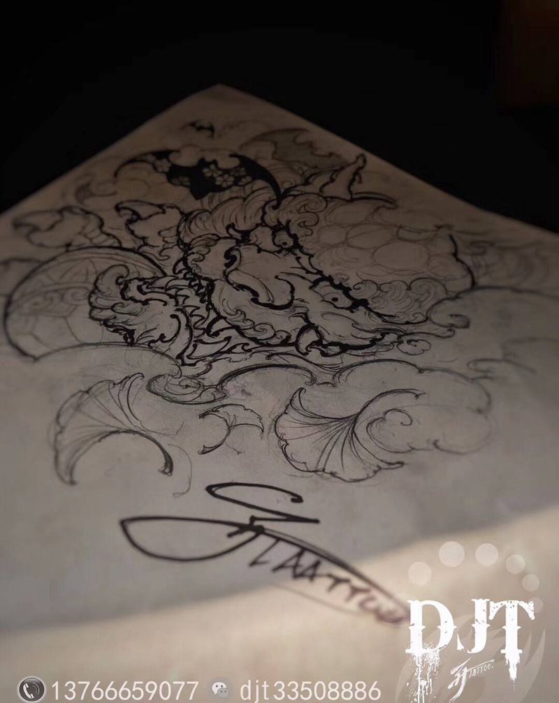 by 首席 阿开.纹身图片_鬼神原创动物字符宗教几何传统习俗肖像纹身图案