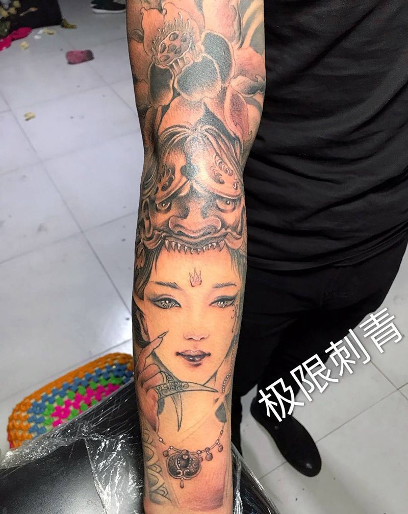 艺妓纹身图片