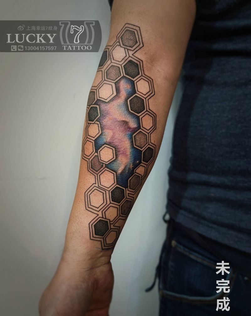 几何|幸运7纹身纹身图片_手臂几何纹身图案