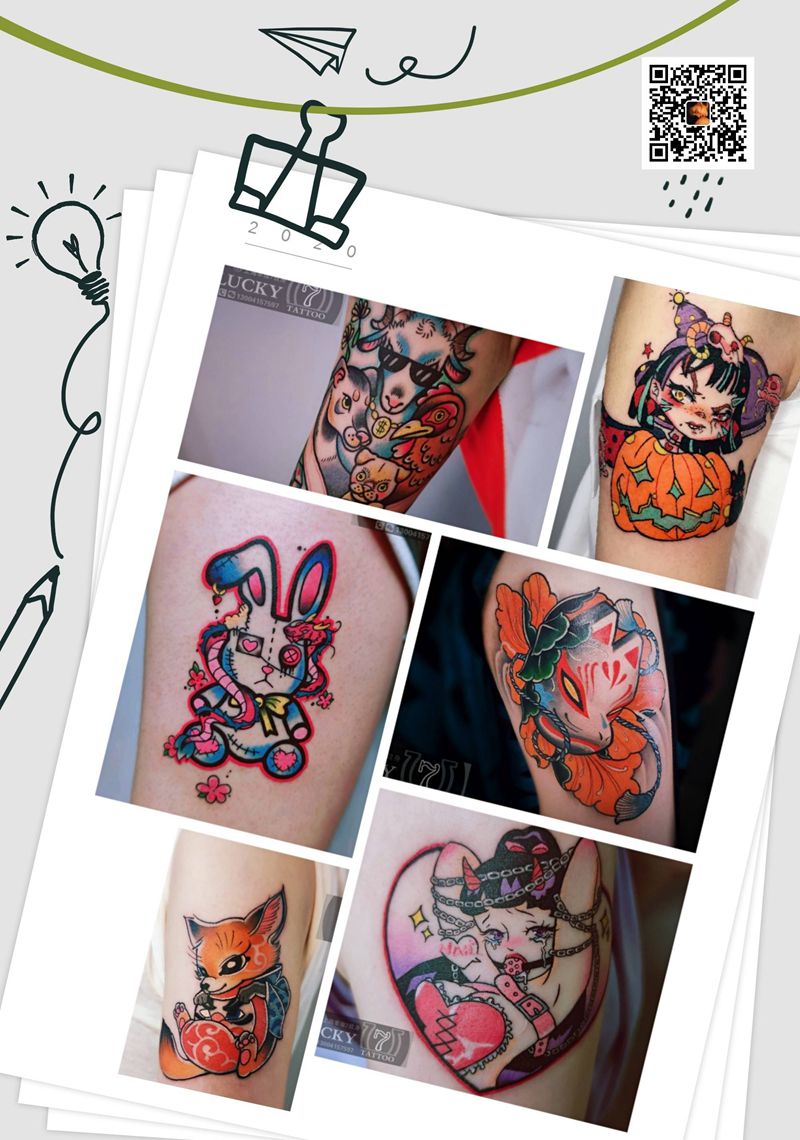 Newschool幸运7纹身纹身图片_New School纹身图案