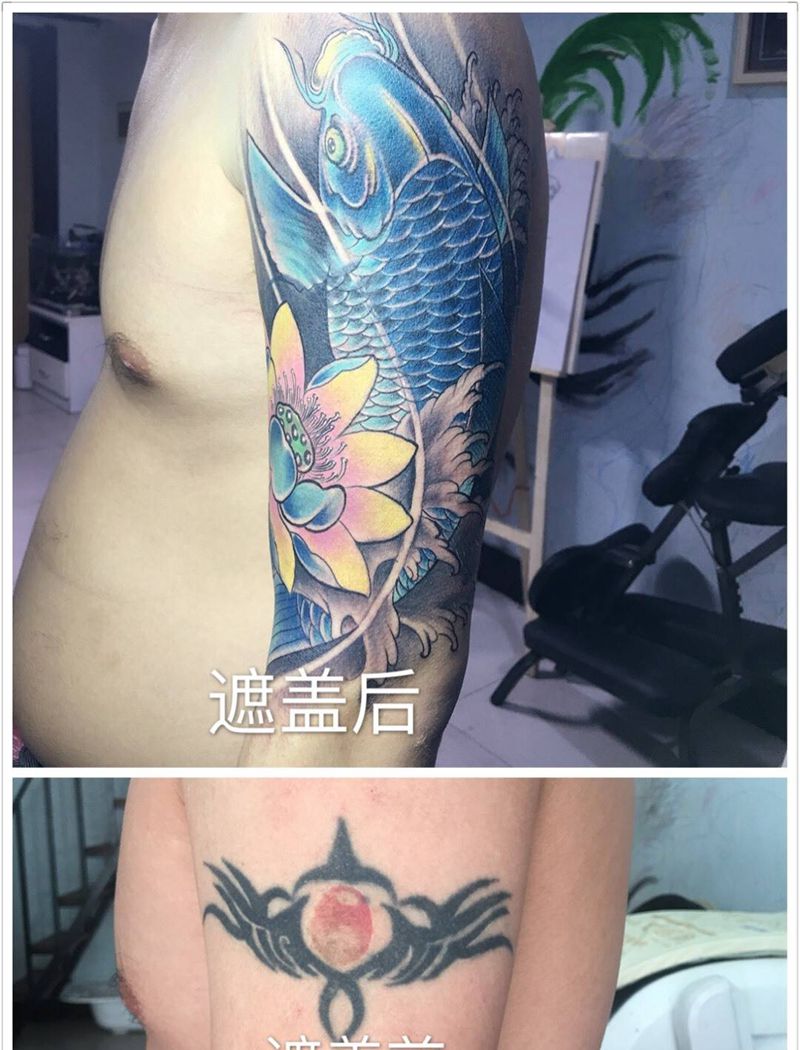 极限刺青遮盖作品。纹身图片