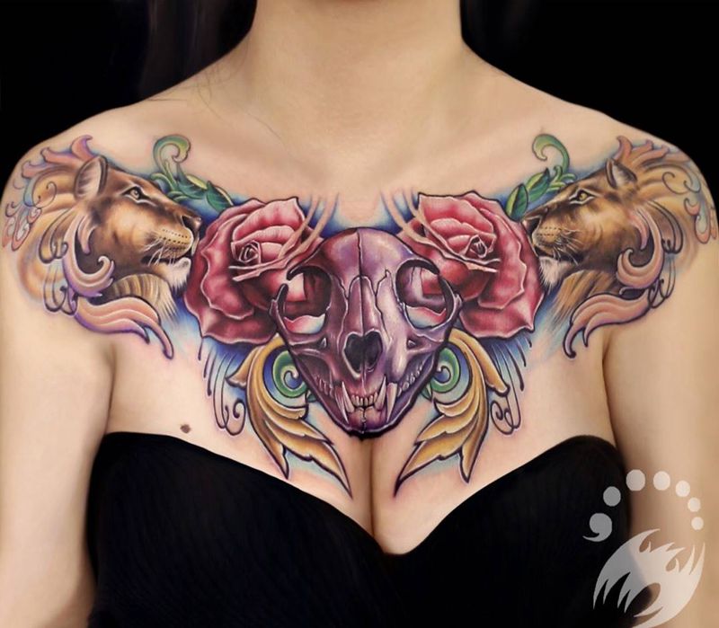 花胸作品by阿开纹身图片