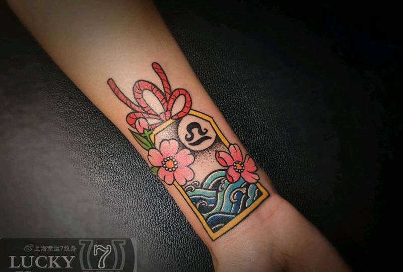 遮盖|幸运7纹身纹身图片_New School手腕遮盖纹身图案