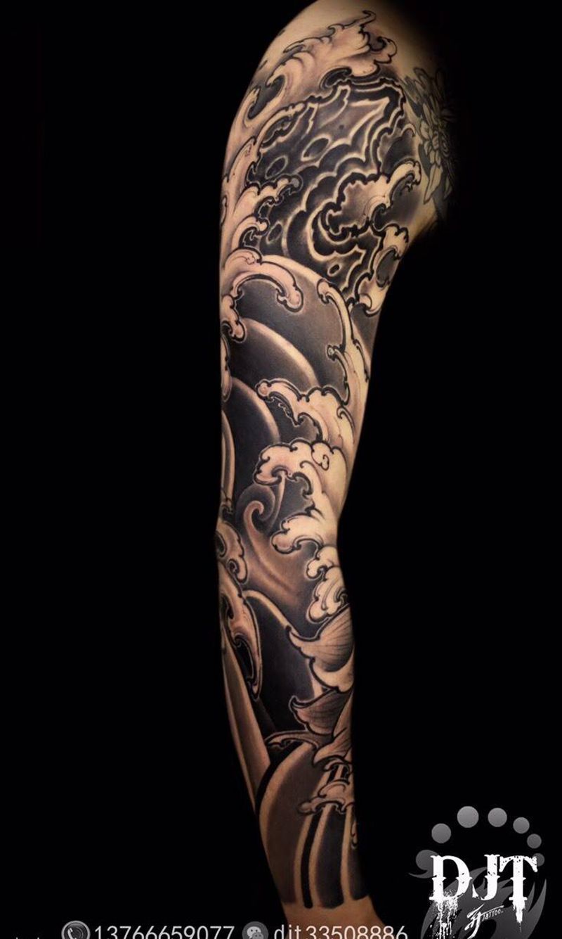 by 首席 阿开.纹身图片_成品手臂手部传统写实人物图腾原创字符几何纹身图案