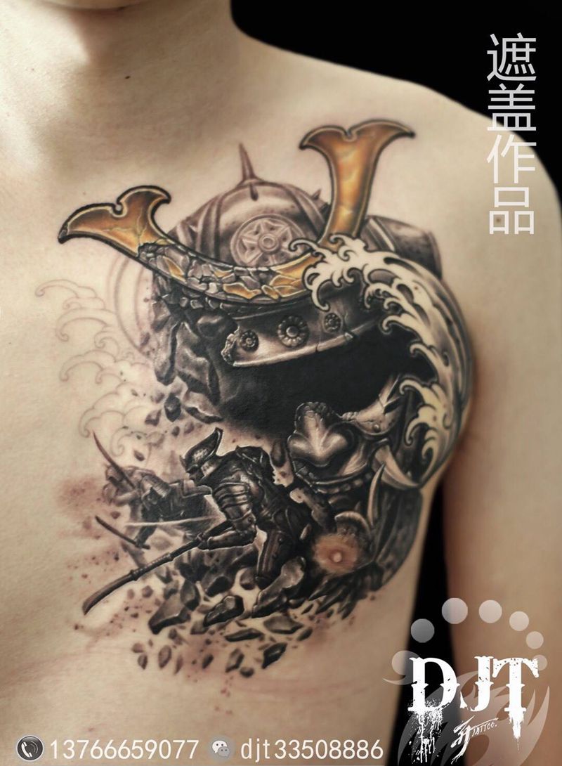 by 首席 阿开.纹身图片_人物鬼神原创动物肖像写实欧美传统国画成品纹身图案