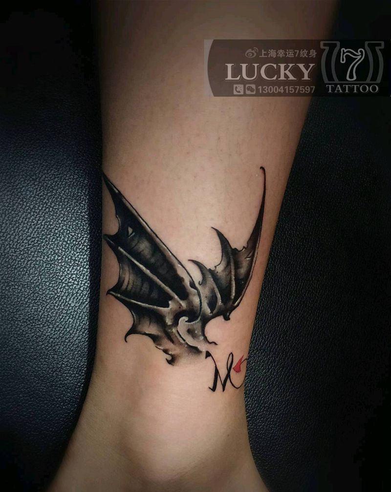恶魔|翅膀|天蝎座|幸运7纹身纹身图片