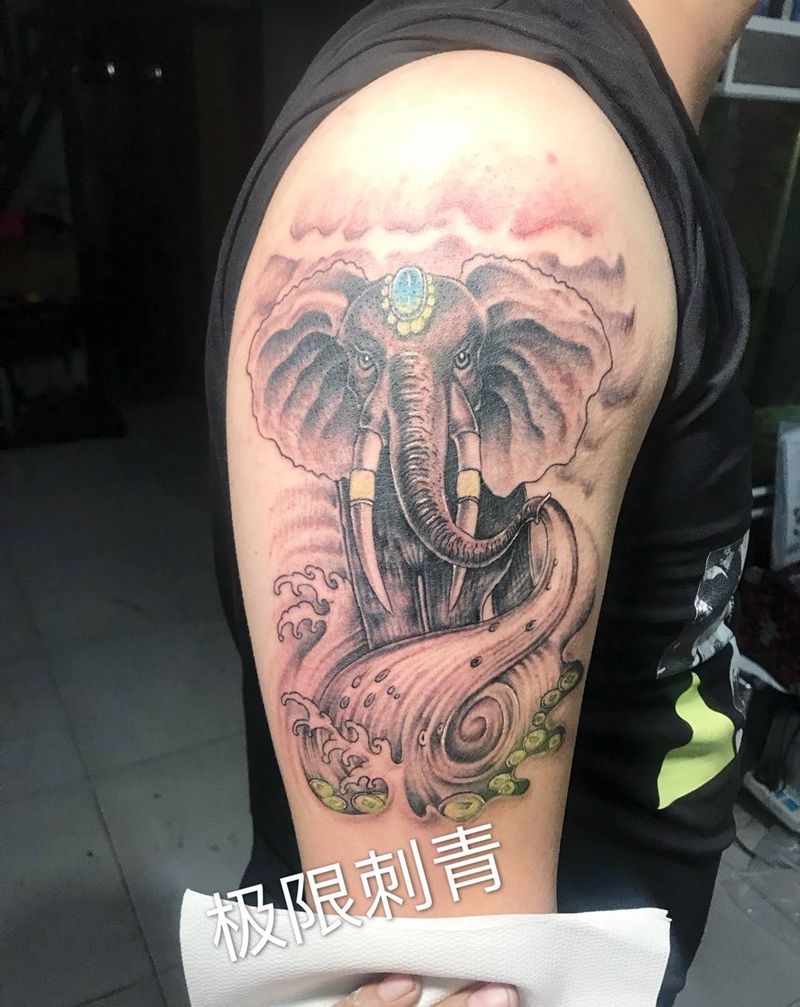 象神纹身图片