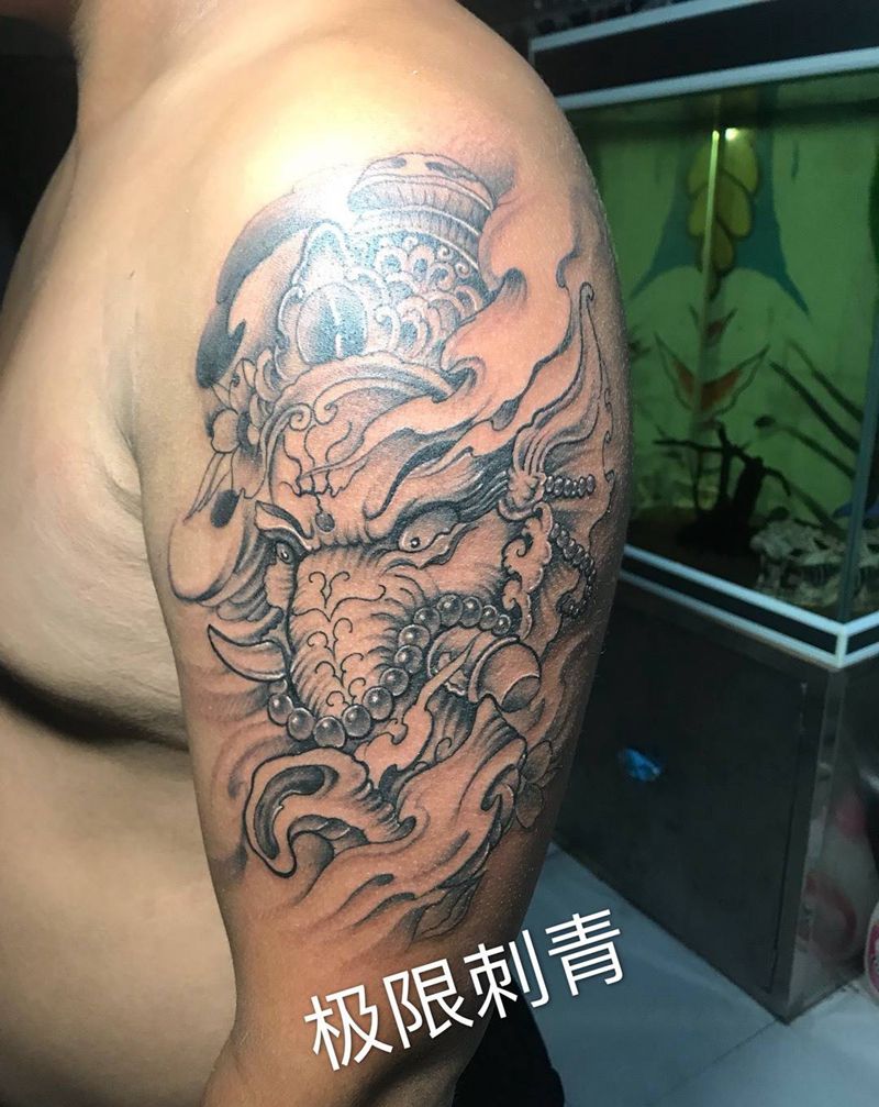 象神纹身图片