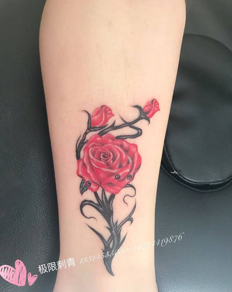 玫瑰纹身图片