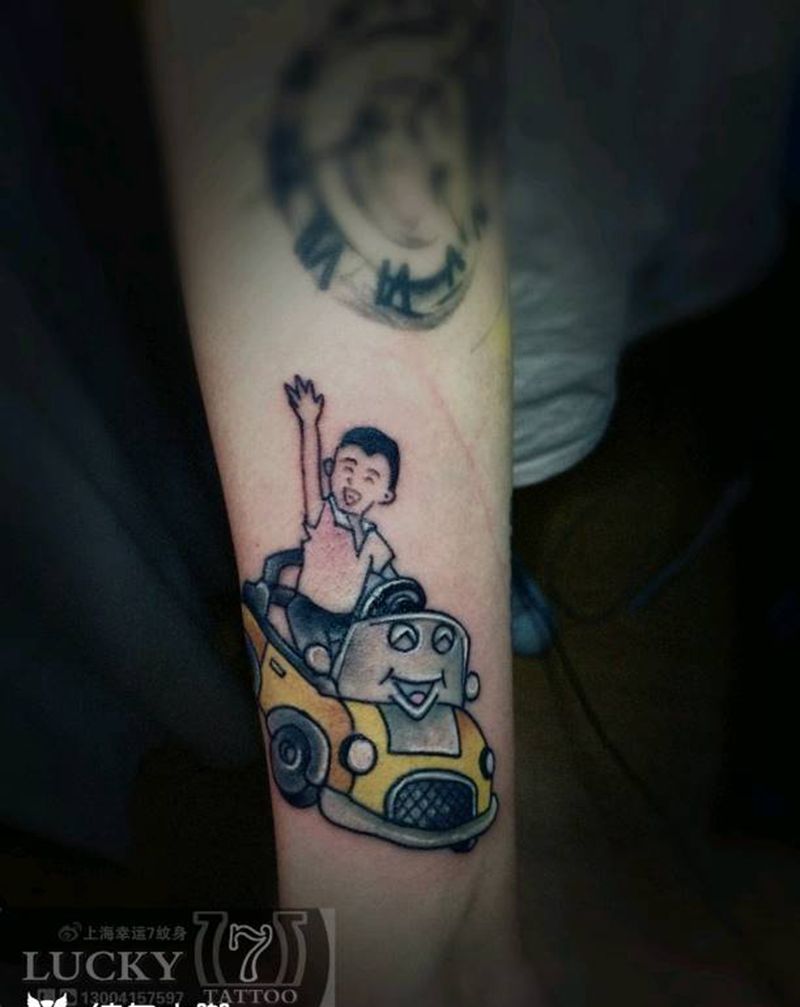 卡通|幸运7纹身纹身图片_手臂原创卡通成品纹身图案