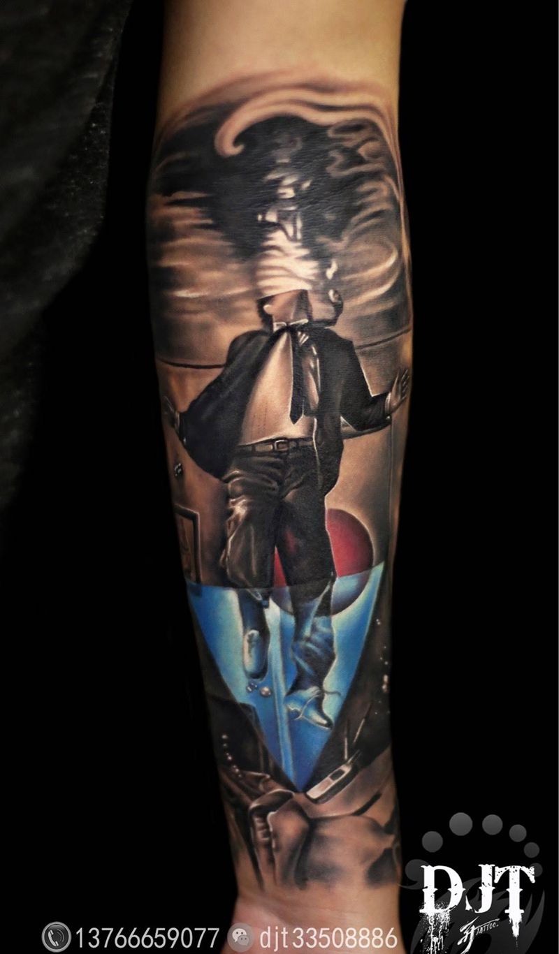 压力、窒息. by阿开.纹身图片_成品手臂欧美肖像写实静物原创人物纹身图案