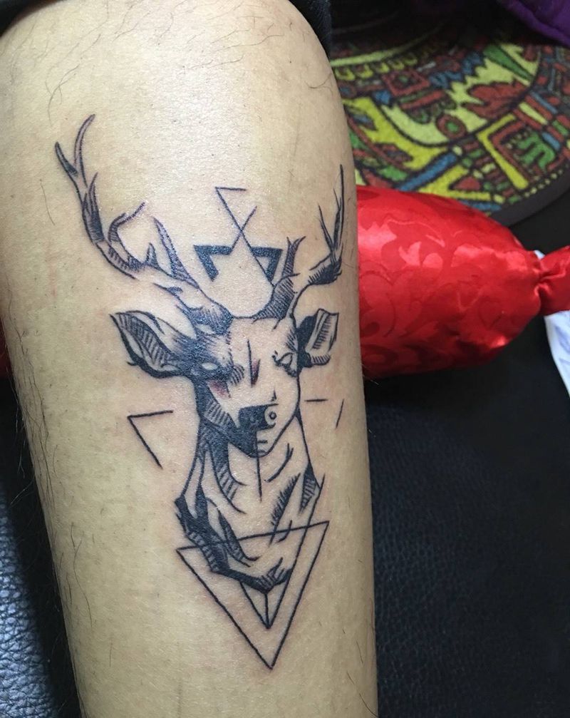 鹿纹身图片