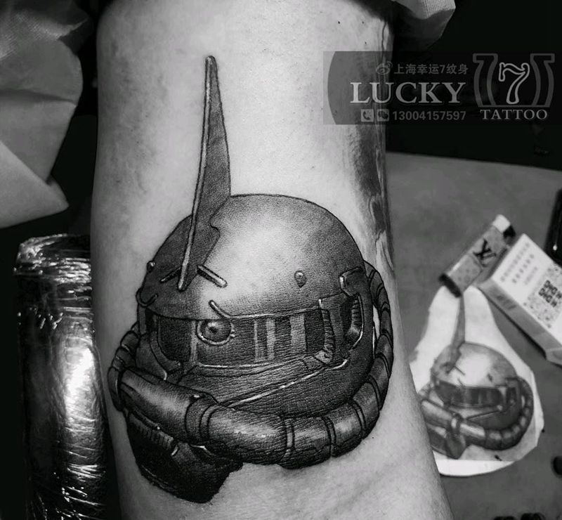 高达|幸运7纹身纹身图片_手臂纹身图案
