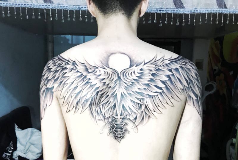 翅膀纹身图片