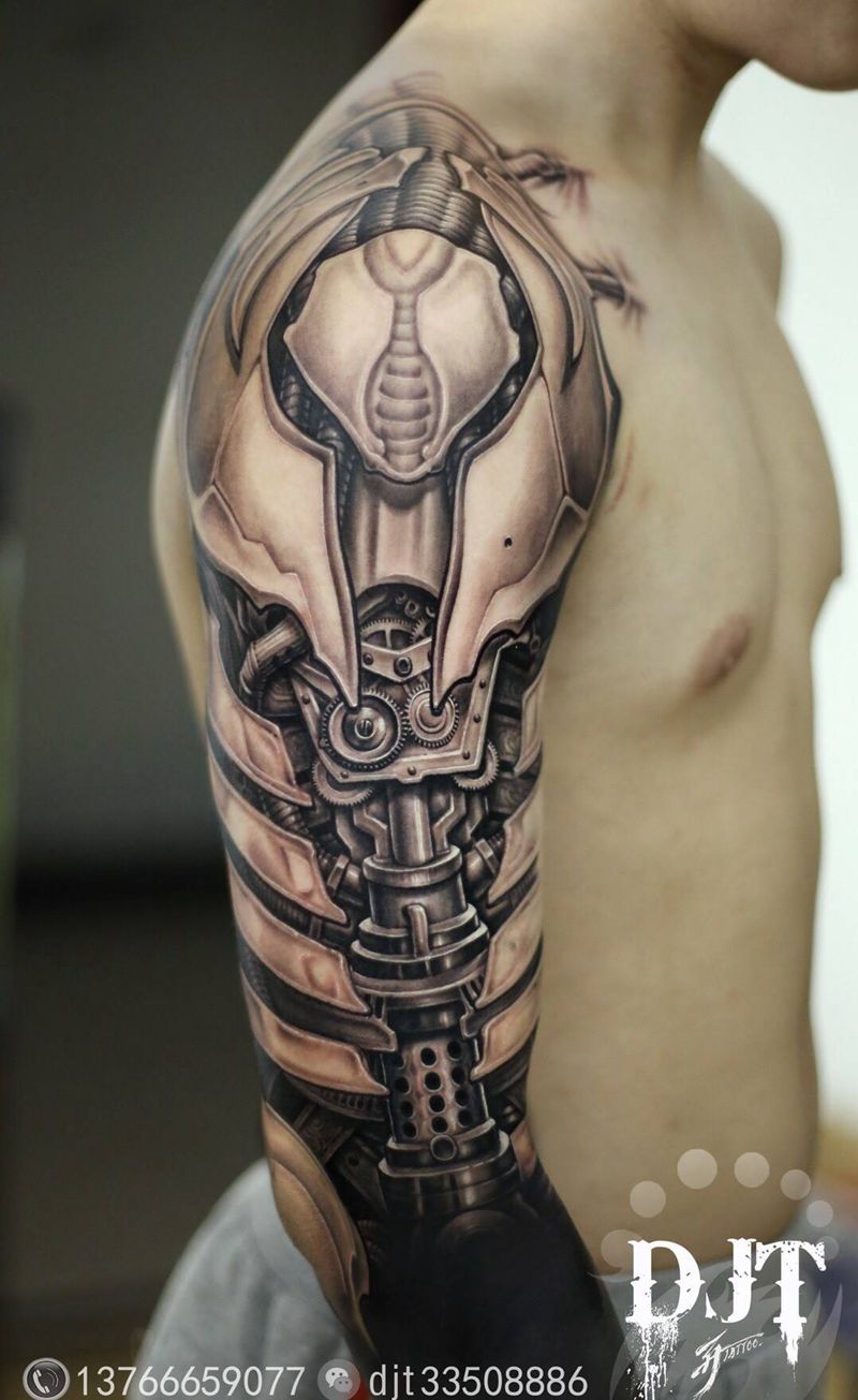 by 首席 阿开纹身图片_原创字符几何写实欧美手臂图腾成品纹身图案