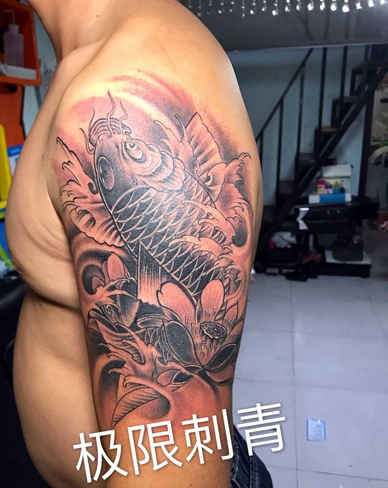 鲤鱼纹身图片