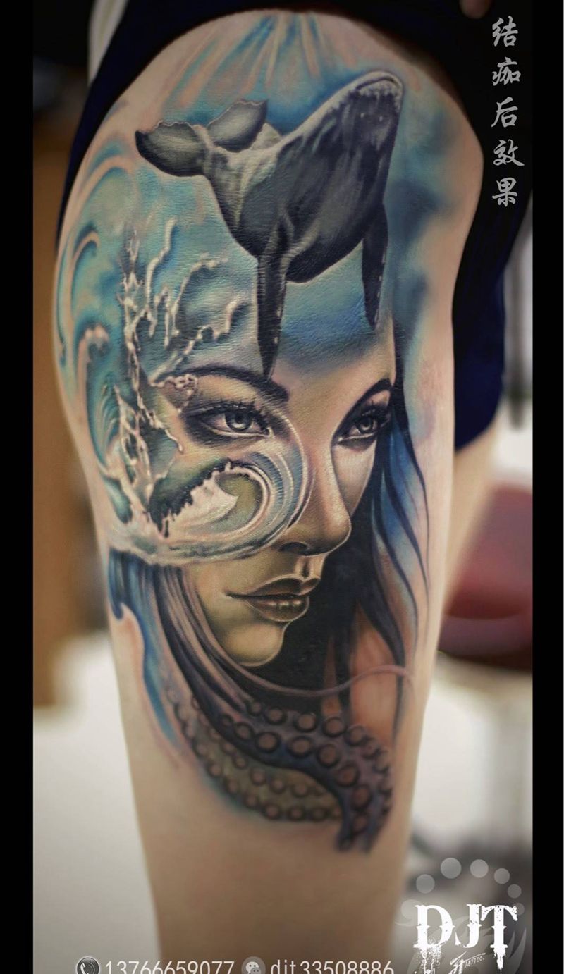 海妖 by阿开纹身图片