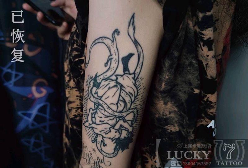 幸运7纹身纹身图片_手臂纹身图案