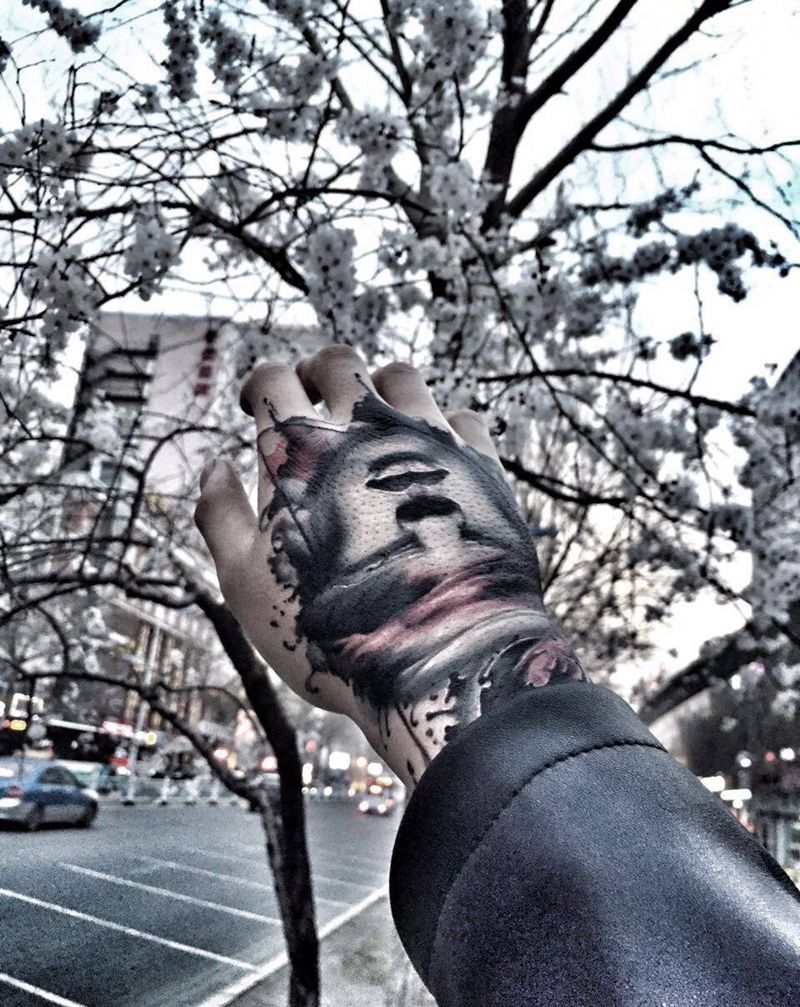 再不减肥，已经没有人说你帅了. （09年的照片）.纹身图片_人物原创写实欧美肖像手臂成品习俗清新纹身图案