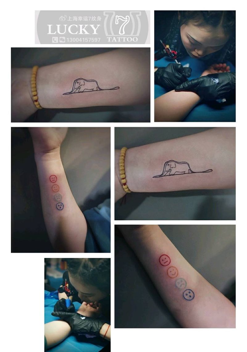 小图腾|小字母|幸运7纹身纹身图片_图腾小清新字母纹身图案